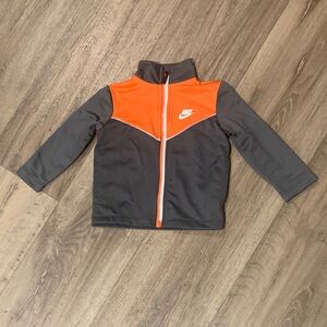 Nike Youth Orange and Gray Zip-Up Jacket